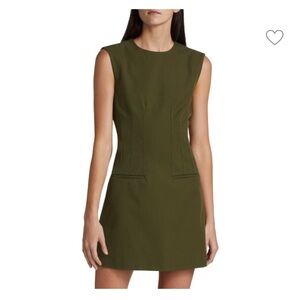 DEREK LAM 10 CROSBY Rooney Stretch Cotton Darted Minidress